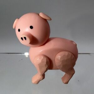 Vintage Fisher Price Little People #2501 Farm - Pink Pig - 1987-1990.
